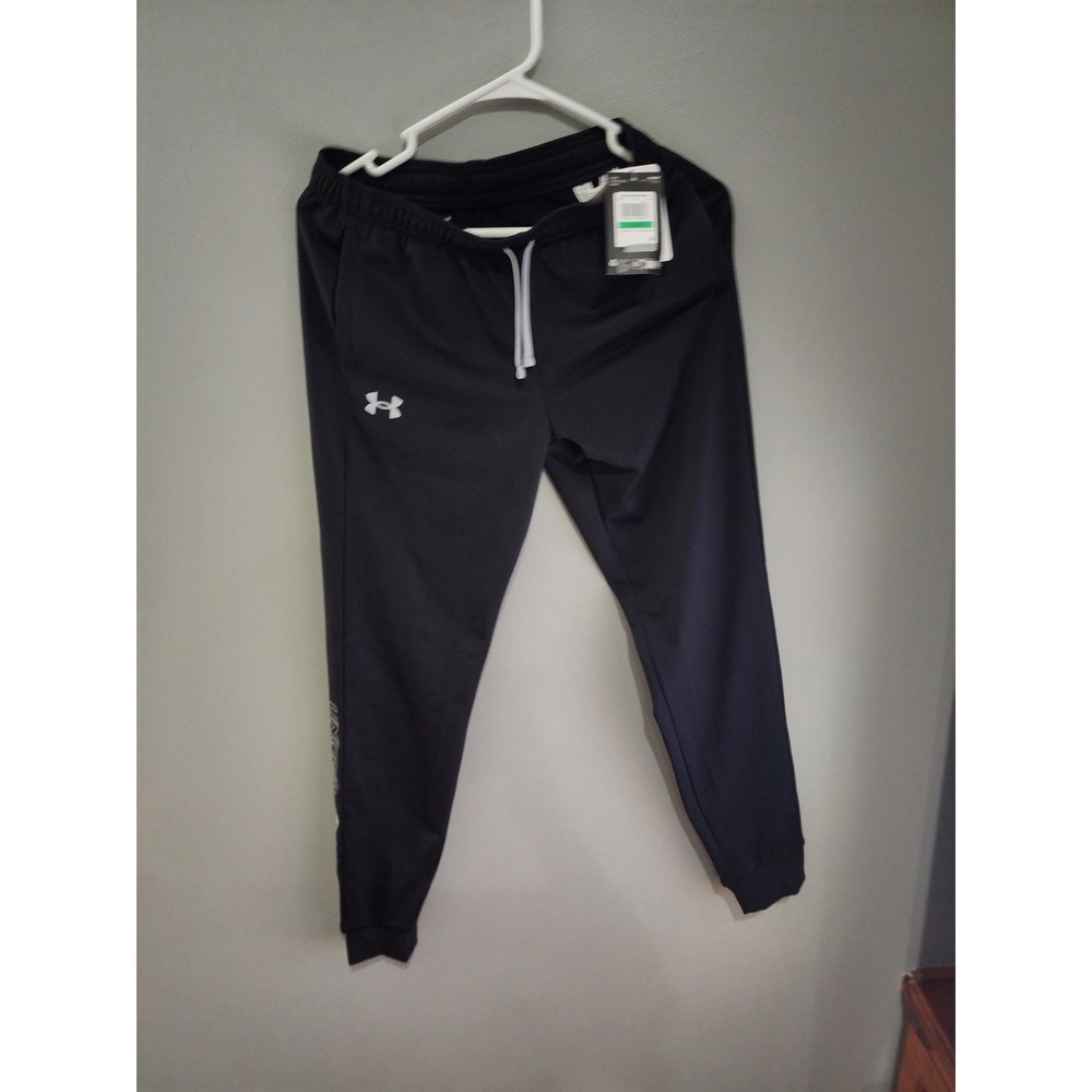Under Armour Boys Brawler 2.0 Tapered Pants Black YL 1361711 Joggers NEW